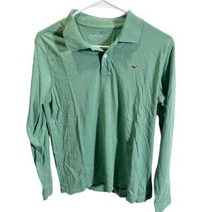 Vineyard Vines Boys Long-Sleeve Polo Green L 100% Pima Cotton